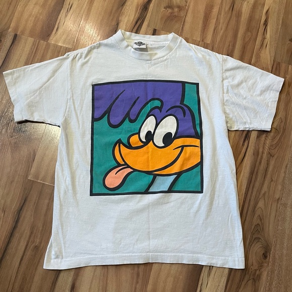 Warner Bros. Tops - Vintage 1991 Road Runner Graphic Tee - Acme Clothing Co - Med/LG - White